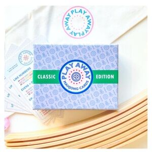 Play Away Classic Mahjong Travel Cards Bundle (deck, 4 wood racks and racks bag)